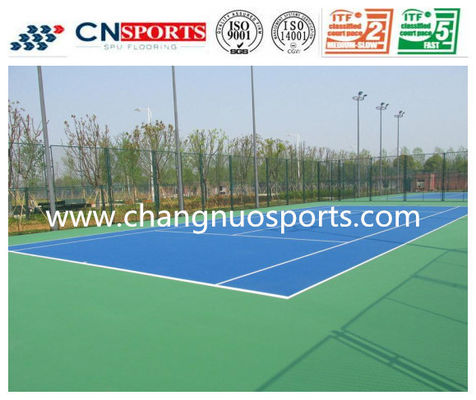Elongation at Break 434% Silicon PU Tennis Flooring and High Rebiund and of High Quality