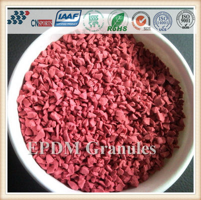 Wet Pour With PU binder Red Color EPDM Rubber Granules