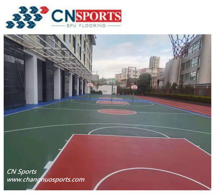 26% Springback Value Silicon Basketball Court Flooring