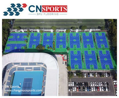 26% Springback Value Silicon Basketball Court Flooring