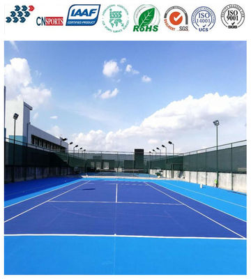 830% Elongation at Break Silicon PU Tennis Court Flooring