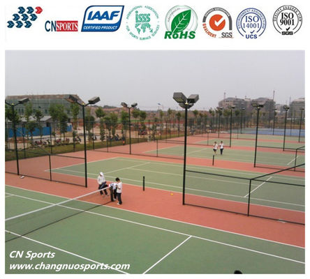 6mm 3.0mpa Tensile Strength Silicon PU Tennis Court Flooring