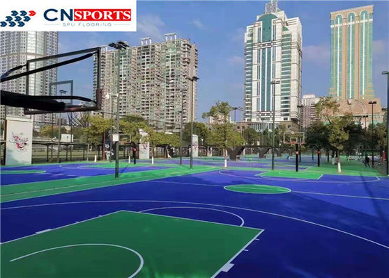 Slicon PU Outdoor Basketball Flooring Cushion Rebounce Shock Absorption