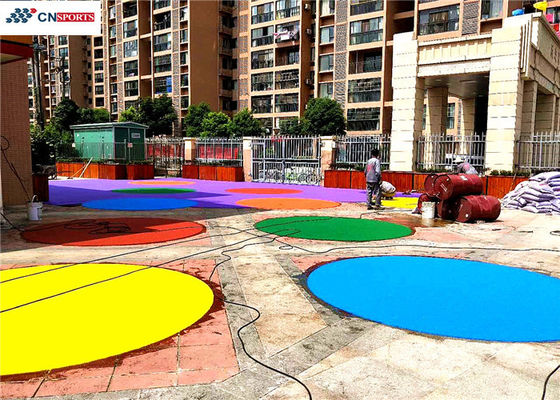 Granules EPDM Rubber Flooring , IAAF Wet Pour Rubber Flooring
