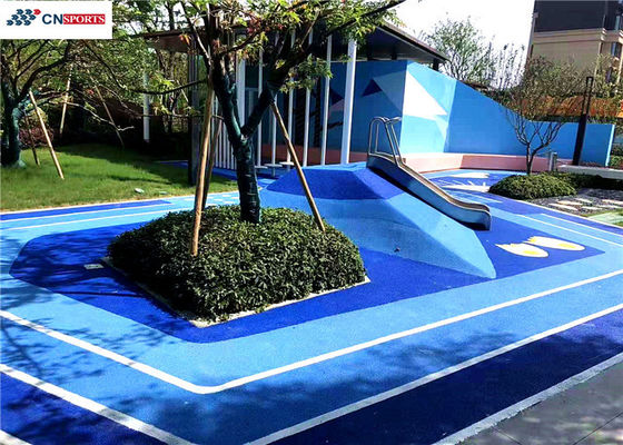Granules EPDM Rubber Flooring , IAAF Wet Pour Rubber Flooring