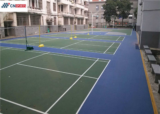 5mm 856% elongation at break Silicon PU Tennis Court Flooring