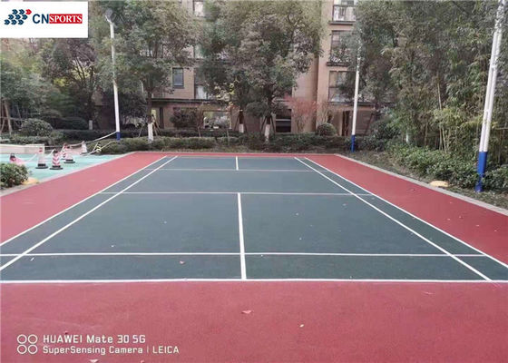 CN-S02 Silicon PU 0mm/min Water Permeability Tennis Court Flooring