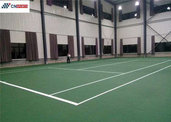 CN-S02 Silicon PU 0mm/min Water Permeability Tennis Court Flooring