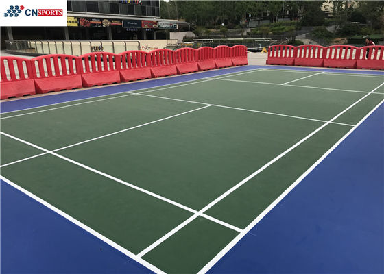 67 Slid Friction  Anti-Crack Performance and Silicon PU Tennis Flooring for School