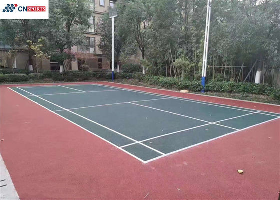 Red SPU Acrylic Tennis Sports Flooring Waterproof Anti Slip