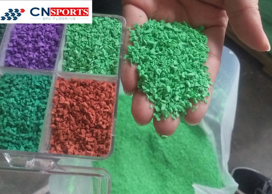 Artificial Grass Infilling IAAF Running Track Epdm Rubber Granules Green Color