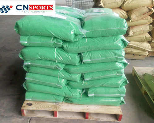 Artificial Grass Infilling IAAF Running Track Epdm Rubber Granules Green Color