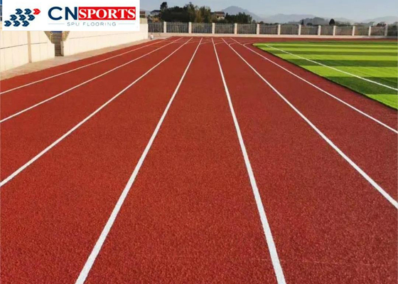 Full PUR Outdoor Athletic Rubber Running Track IAAF Certificate All-Weather