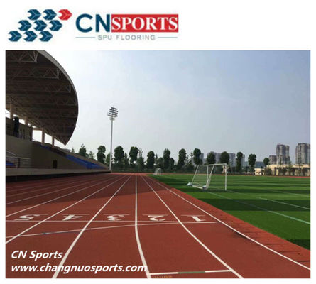 Pavement On Cement Based PU Runway Flooring CN-S05 Sandwich Type running track