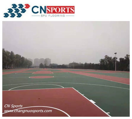 CN-S01 Silicon PU Basketball Flooring and Strong Abration Resistant And Skid Resistant Top Layer