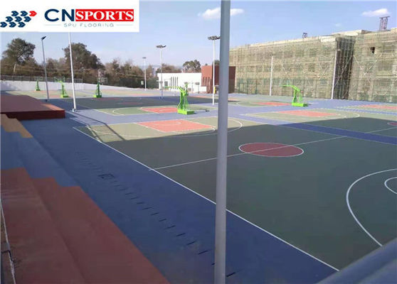 Slicon PU Outdoor Basketball Flooring Cushion Rebounce Shock Absorption