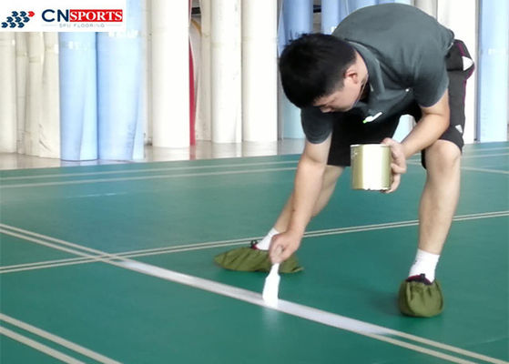 Plastic Indoor Badminton Court Flooring 7mm UV Coating